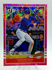 2019 Panini Donruss - Highlights Christian Yelich #H7 Pink Firework