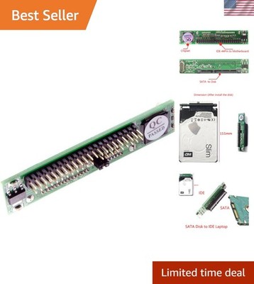 Plug and Play SATA to IDE 44Pin Converter - Compatible with All 2.5'' Drives