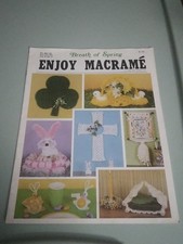 Breath Of Spring Enjoy Macrame Pattern Booklet 1982 Craft Fibercraft Vintage