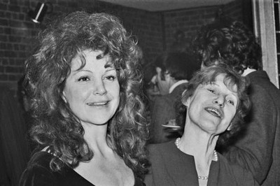 Singers Annie Ross Lotte Lenya at a party for a London production - Old Photo