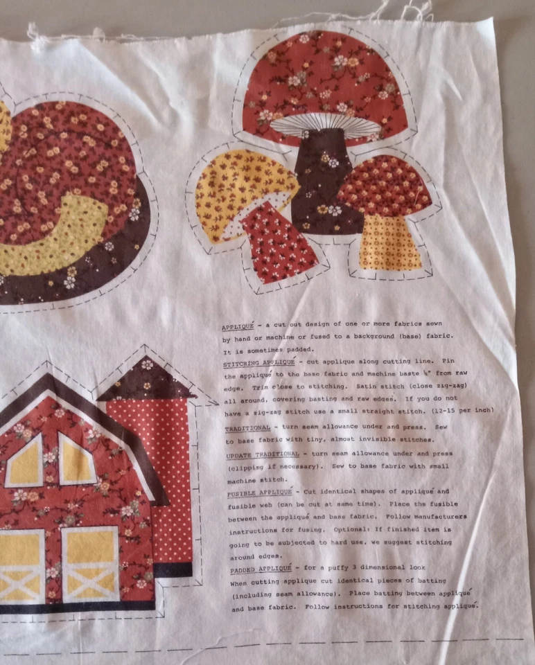Vintage ~ Cranston ~ Browns ~"Barnyard" Appliques (10) ~ Cotton Fabric ~ READ - Image 3 of 4