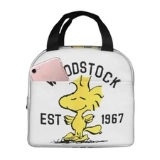 Peanuts Snoopy Woodstock Insulated Lunch Tote Bag Thermal Leak-Proof Cartoon   