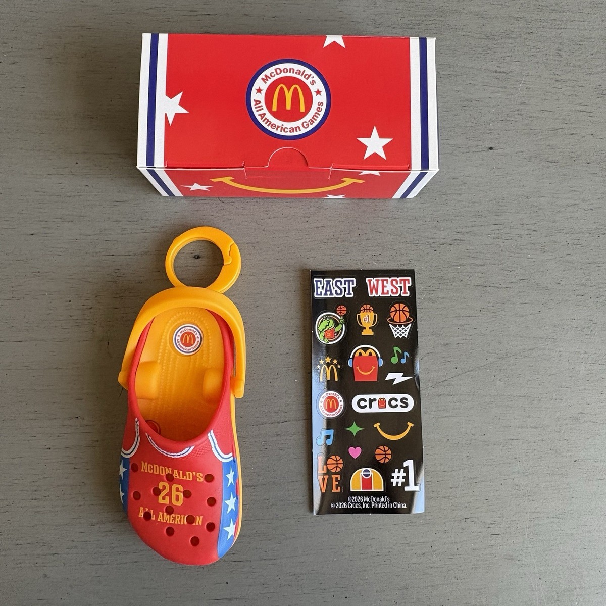 McDonald's 2026 Crocs Keychain Limited Edition Happy Meal Toy