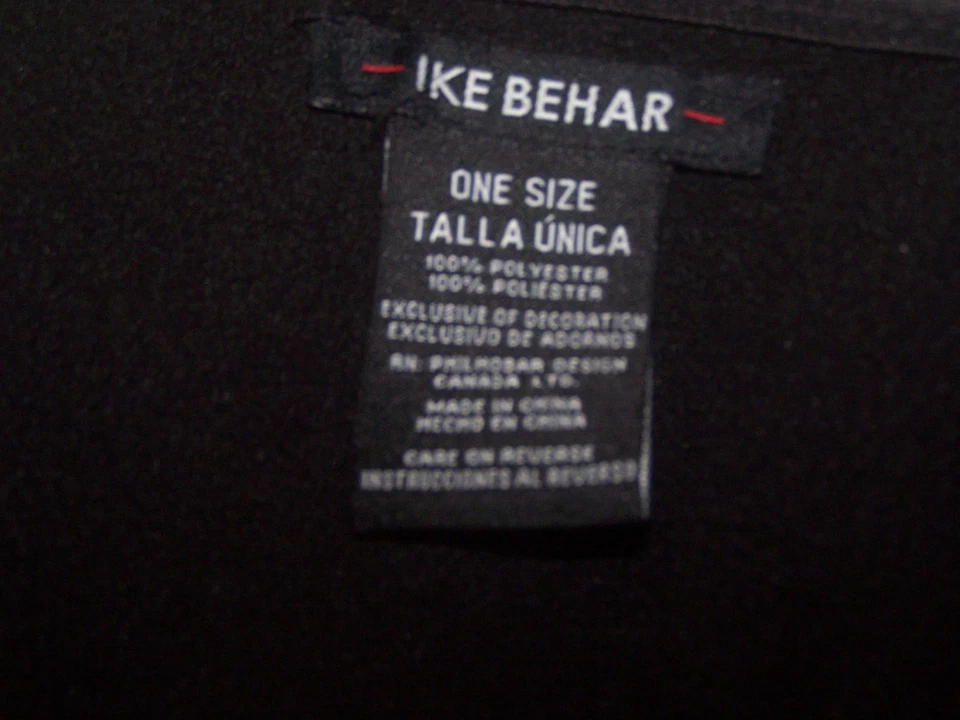 IKE BWHAR BLACK/WHITE REVERSIBLE FLEECE PONCHO SZ OS - Image 4 of 4