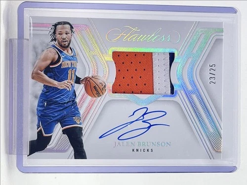 JALEN BRUNSON 2024-25 FLAWLESS SIGNATURE PRIME PATCH KNICKS AUTO /25 Q5465