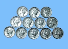 Estate Mercury Silver Dime ~ UNC++ MS BU ~ Old 90% Silver Lot RARE ~ ONE COIN