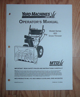 Instruction Book − Snowthrower Model 621401x54NB Manuel de l