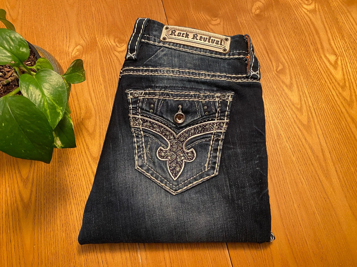 What size is a 27 cheap in rock revival jeans
