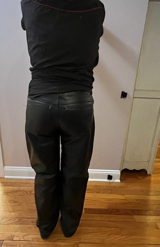 XElement Women's Buffalo Black Leather Biker Pants Lined Comfort Size 18 READ - Bild 22 von 22