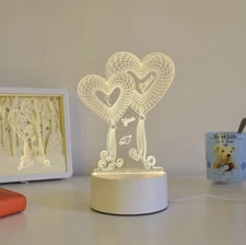 3D LED Night Light USB Small Table Lamp I love you balloons￼ Us Seller￼￼