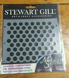 STEWART GILL LARGE DOTS 6" MODULAR SYSTEM STENCIL FREE SHIPPING  