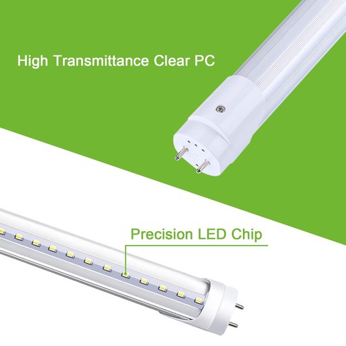 4 x 4FT LED Light Tube 5000K Daylight Ballast Bypass Type B Light 18W T8 T10 T12 - Picture 4 of 8
