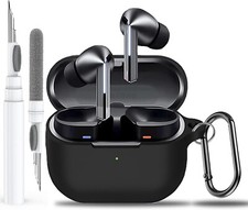 for Samsung Galaxy Buds 3 Pro  3 Case Cover with Cleaner kit, Black