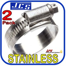 2 x 17mm- 25mm JCS Hi-Grip STAINLESS STEEL Rubber Hose Clip SS Clamp UK Made 