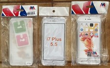 3 Fundas Transparentes y 1 Protector de Pantalla para iPhone 7 Plus NUEVAS Todo por un Precio