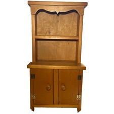 Vintage doll cabinet kitchen toy wood homemade Nice   