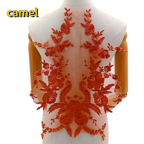 Lace Applique Patch Embroidered Floral Trimming for Wedding Bridal Dress Decor - Picture 19 of 28
