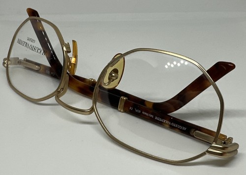 Authentic Augusto Valentini Eyewear 7311 Col. 003 Eyeglasses Italy Made Gold PL - Picture 11 of 13