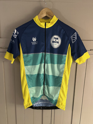 ALE Eventi Uomo Tour of Bristol Herren Radtrikot | Blau/Grün/Gelb | Medium