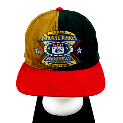 National Finals Rodeo Cap 1997 NFR Las Vegas NV XXXIX Red Green Brown Hat Vt