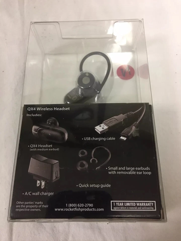 Rocketfish Mobile - QX4 Bluetooth Headset - Black RF-QX4 - Image 3 of 3