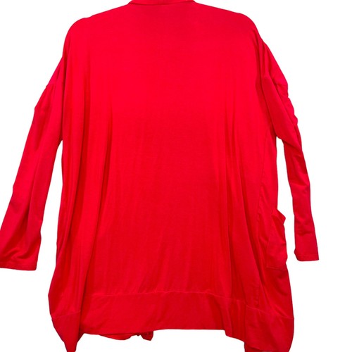 Gtog Kids Large Girls Red Cardigan Cotton Long Sleeves Pockets Back To School - Picture 4 of 7
