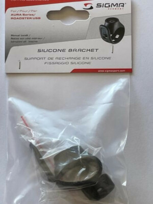Sigma Halter schwarz f Aura USB Roadster USB Frontleuchte Halterung Silikon NEU