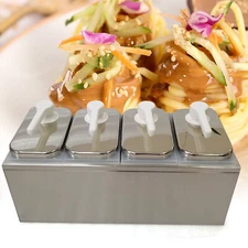 Sauce Pump Dispenser Squeeze Condiment Dispensing Container Stainless Steel US