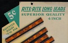 1910 Antique RITE-RITE Store Display Card with 6 Unopened Packages 4" Long Leads — photo 3