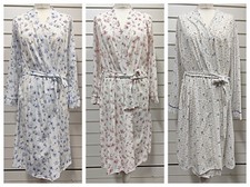 MARLON LADIES  JERSEY COTTON FLORAL SUMMER DRESSING GOWN ROBE UK SIZES 8-24