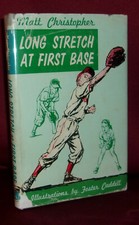 Matt Christopher LONG STRETCH AT FIRST BASE First edition 1960 Baseball HC in dj
