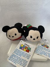 Disney Tsum Tsum Mini Plush Character Toy Set Lot of 2 Mickey Minnie Mouse NWT