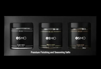OSMO Premium Finishing & Seasoning Salts - 4.3 oz each, 3-Pack Gift Set New