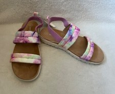 Cat  Jack Girls Footbed Sandals Sz 5 Hazel Open Toe Tie Dye Purple