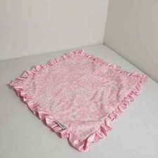 Carters Pink Hearts White Background Lovey Security Blanket 14" x 14"