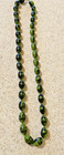 VINTAGE 26" SHADES OF GREEN BEADED NECKLACE — photo 3