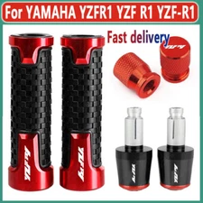 YZF-R1 CNC Handle Grips Handle Bar End Cap Tire Valve For YAMAHA YZFR1 YZF R1