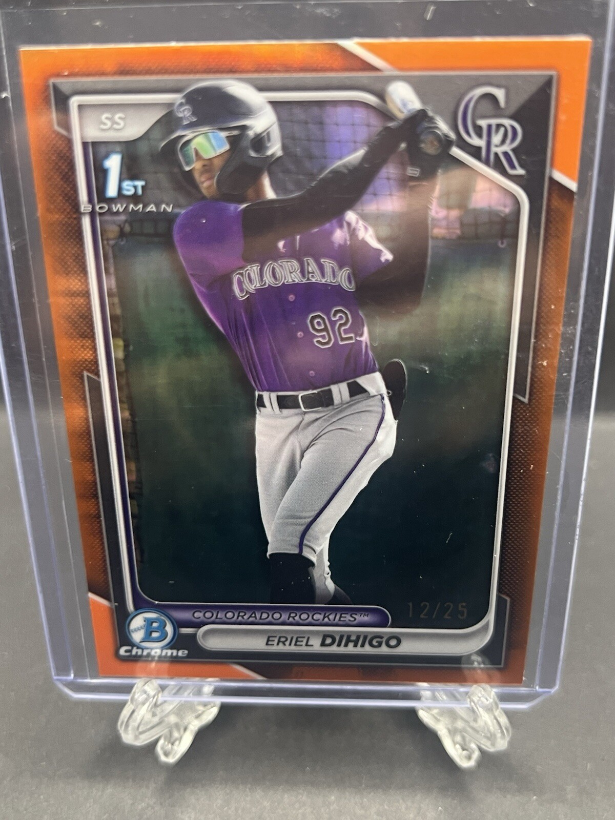 2024 Bowman Chrome 1st Bowman Eriel Dihigo True Orange Refractor 12/25