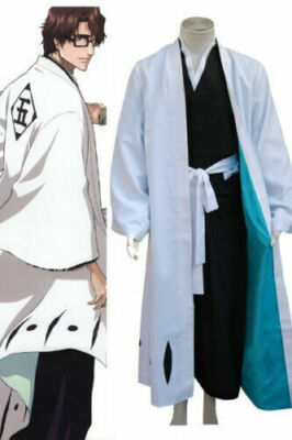 Bleach 5th Division Captain Aizen Sousuke Cosplay Costume Kimono Suit /