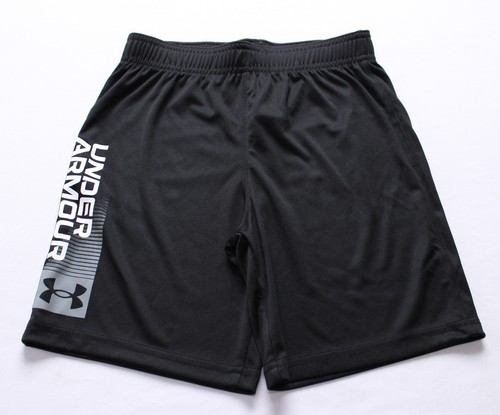 Under Armour Boys' Lightweight Tech Graphic Wordmark Shorts WR4 Black Size 7 NWT