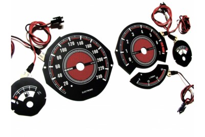 BMW E32 & E34 glow gauge plasma dials tachoscheibe glow shift indicators MPH KMH