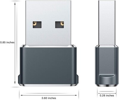 Basesailor USB-C zu USB-A Stecker Adapter Typ A, Adapter Ladegerät Ladekabel