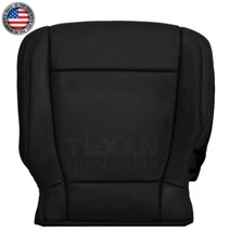 For 2017-2019 Ford F450 2WD Passenger Bottom Perforated Leather Seat Cover Black