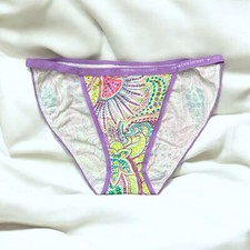 VTG Victoria's Secret Signature Logo Band Cotton String Bikini Panty Medium