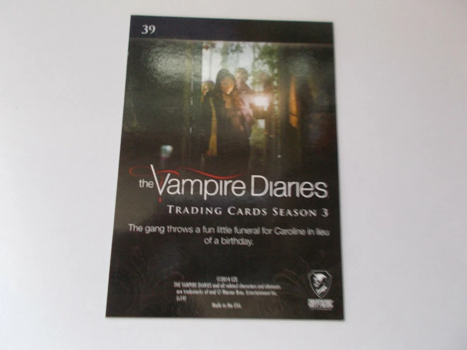 Cryptozoic: The Vampire Diaries "HERE LIES CAROLINE FORBES" #39 S3 Trading Card - Image 2 of 2