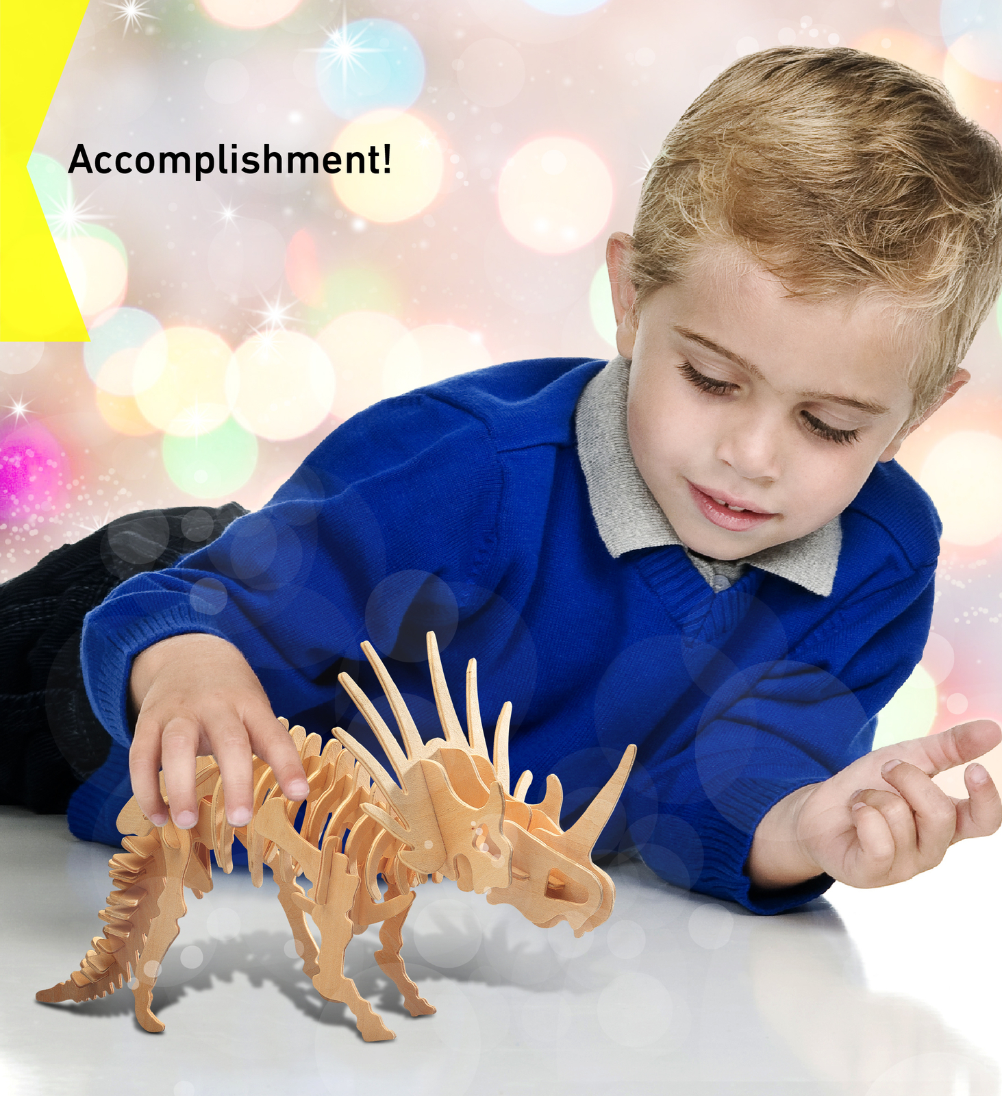 Puzzled 3D Puzzle Styracosaurus Dinosaur Wood Craft Construction Kit 41pc Pack eBay