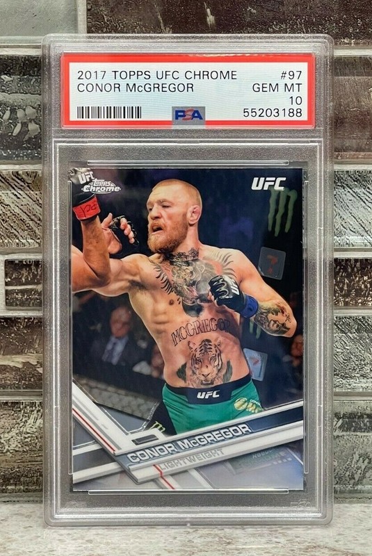 CONOR MCGREGOR 2017 Topps UFC Chrome #97 'Notorious' PSA 10 Gem Mint