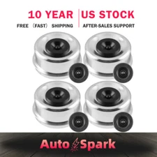 4PCS 2.72" Trailer Hub Bearing Dust Cap Cup 8 Plugs for Most 7000 to 8000 Pound
