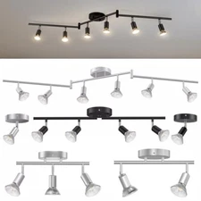 1/2/3/4 Light GU10 LED Track Lighting Kit Flush Mount Ceiling Spot Light Fixture