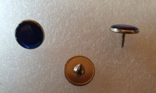 Bottoni armonica stiriana specchio blu 50 pezzi